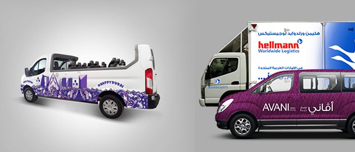 RTA Permitted, Attractive Vehicle Advertisement in Dubai