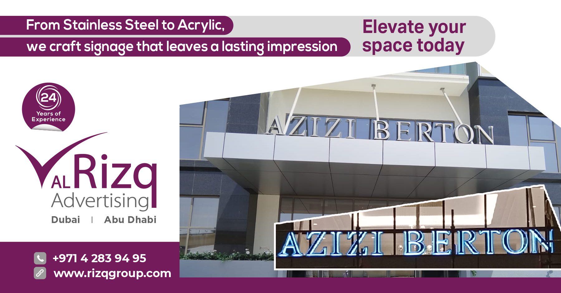 Sign Board Manufacturers in Dubai: Expert Craftsmanship & High-Quality Designs by Al Rizq Advertising
