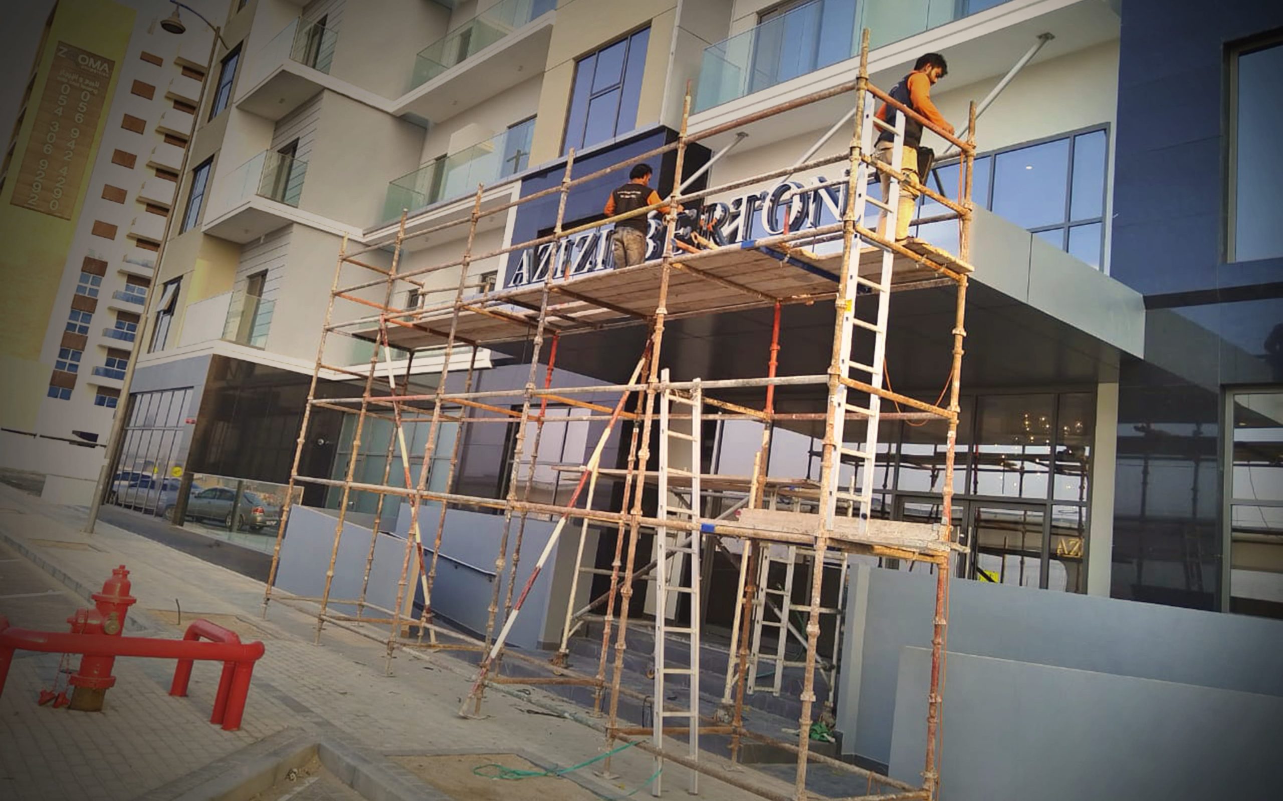 Azizi Riviera Phase 4 facade Signage Implementation scope